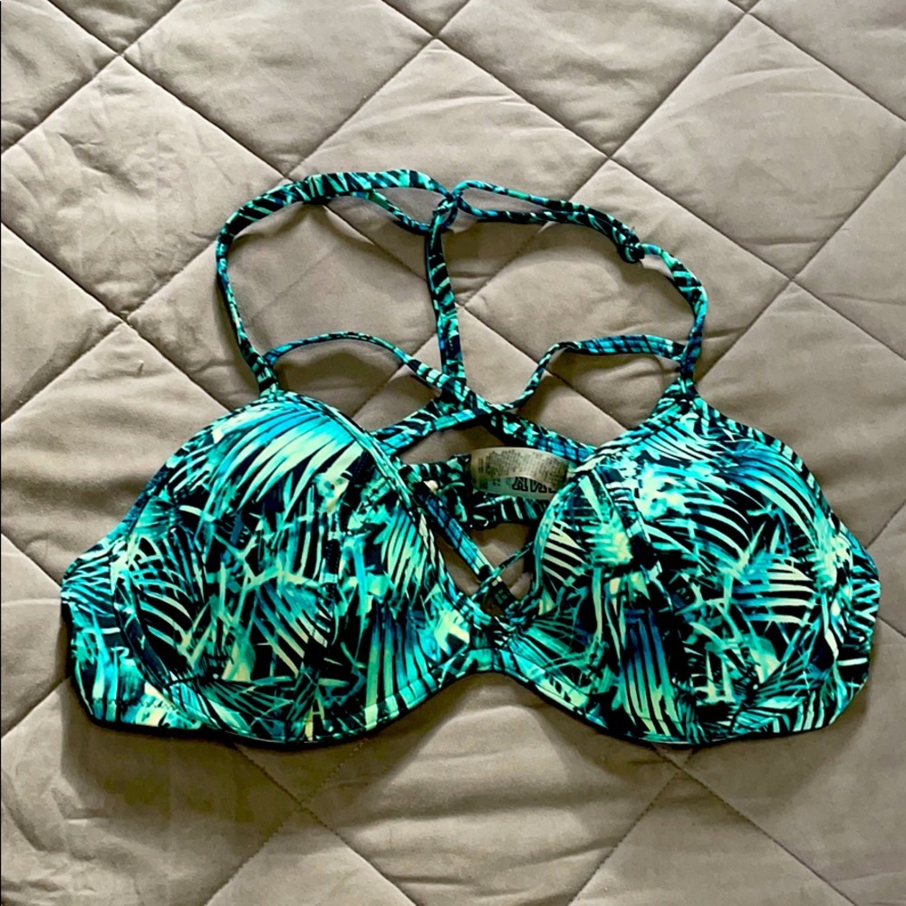 PINK Criss Cross Swimsuit Top, Size L